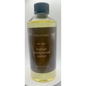 Aroma360 My Way Leather Sandalwood Amber 500ml Diffuser Oil NEW